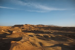 Una vista del desierto desde un avión