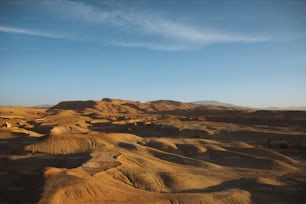 a view of the desert from a plane