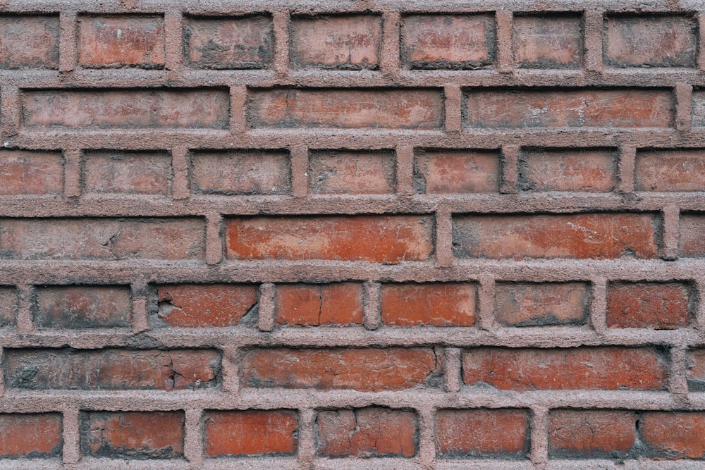 Gros plan d’un mur de briques fait de briques