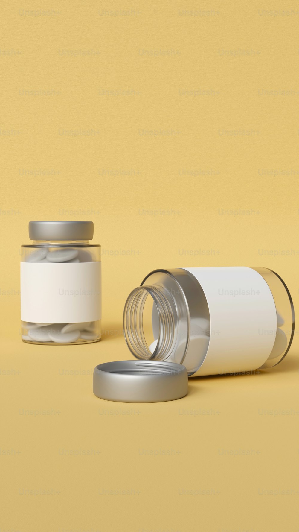 a jar with a lid and a container with a lid