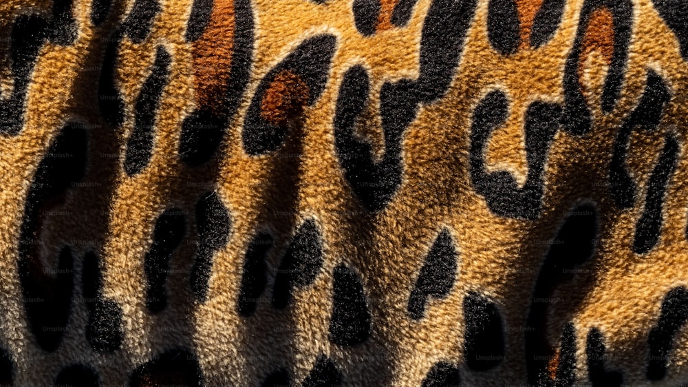 a close up of a animal print fabric