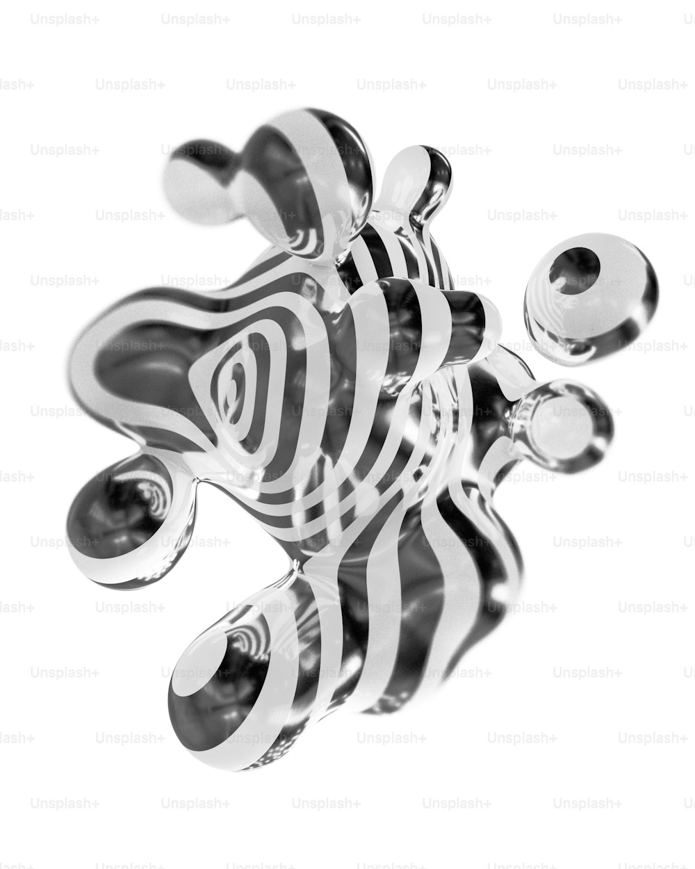 a silver ring with a zebra design on it