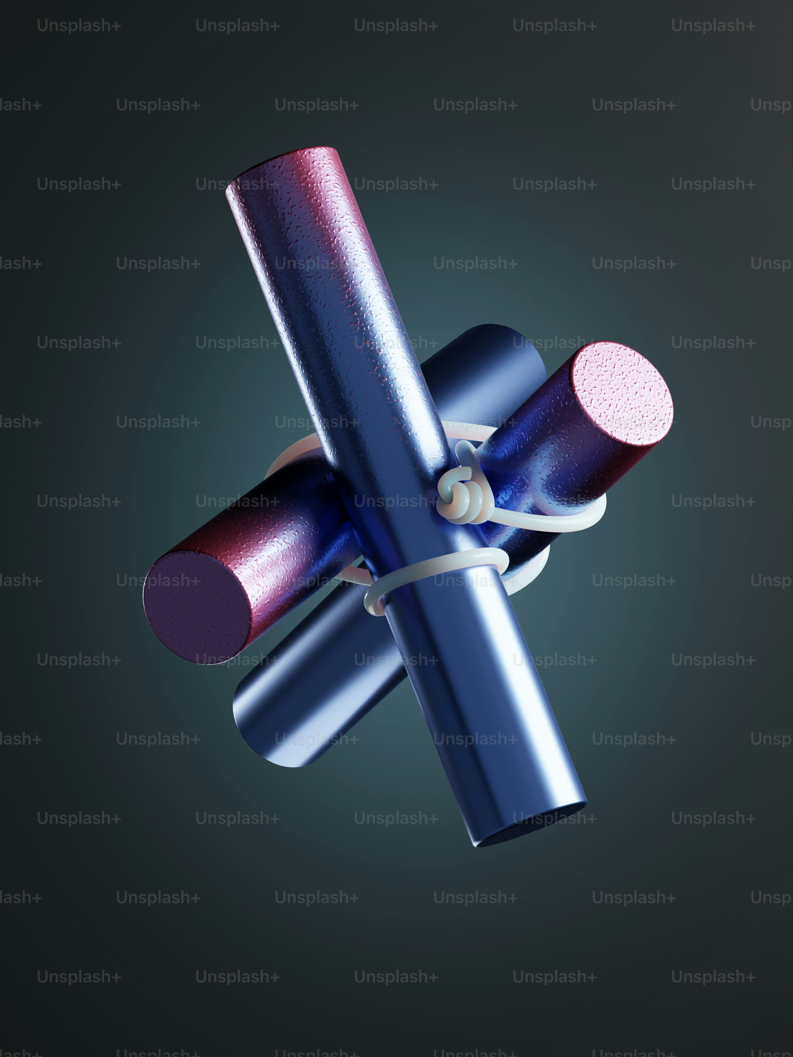 a close up of a metal object on a black background