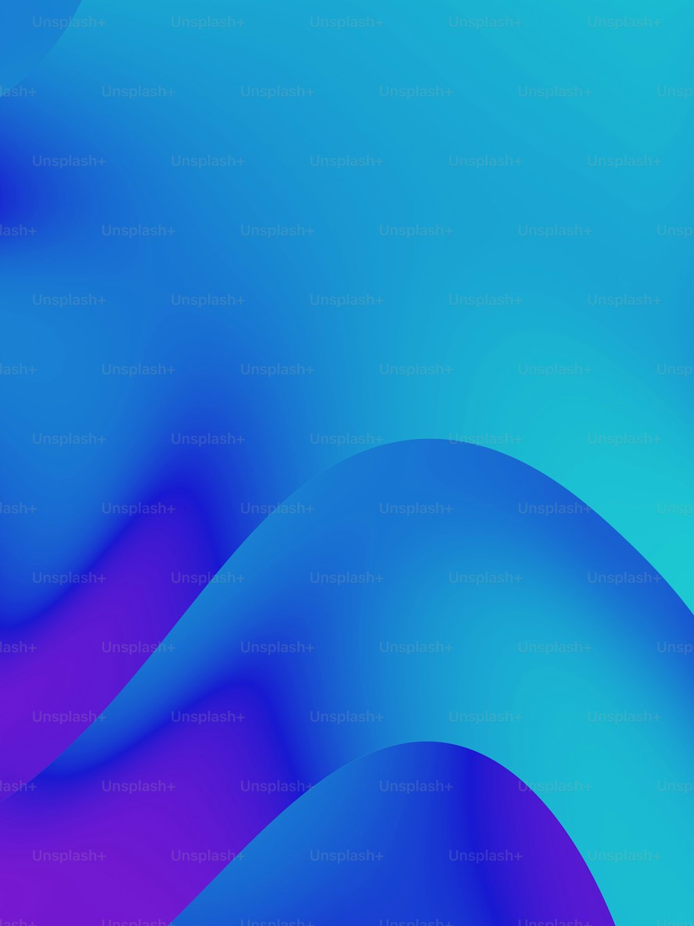 a blue and purple background with wavy shapes