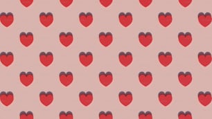Ein Muster von Herzen auf rosa Hintergrund