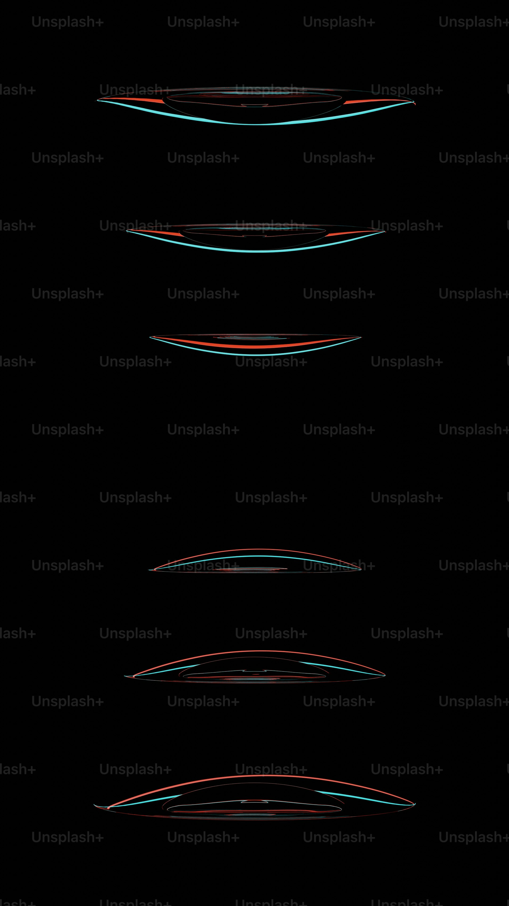a black background with a series of curved lines