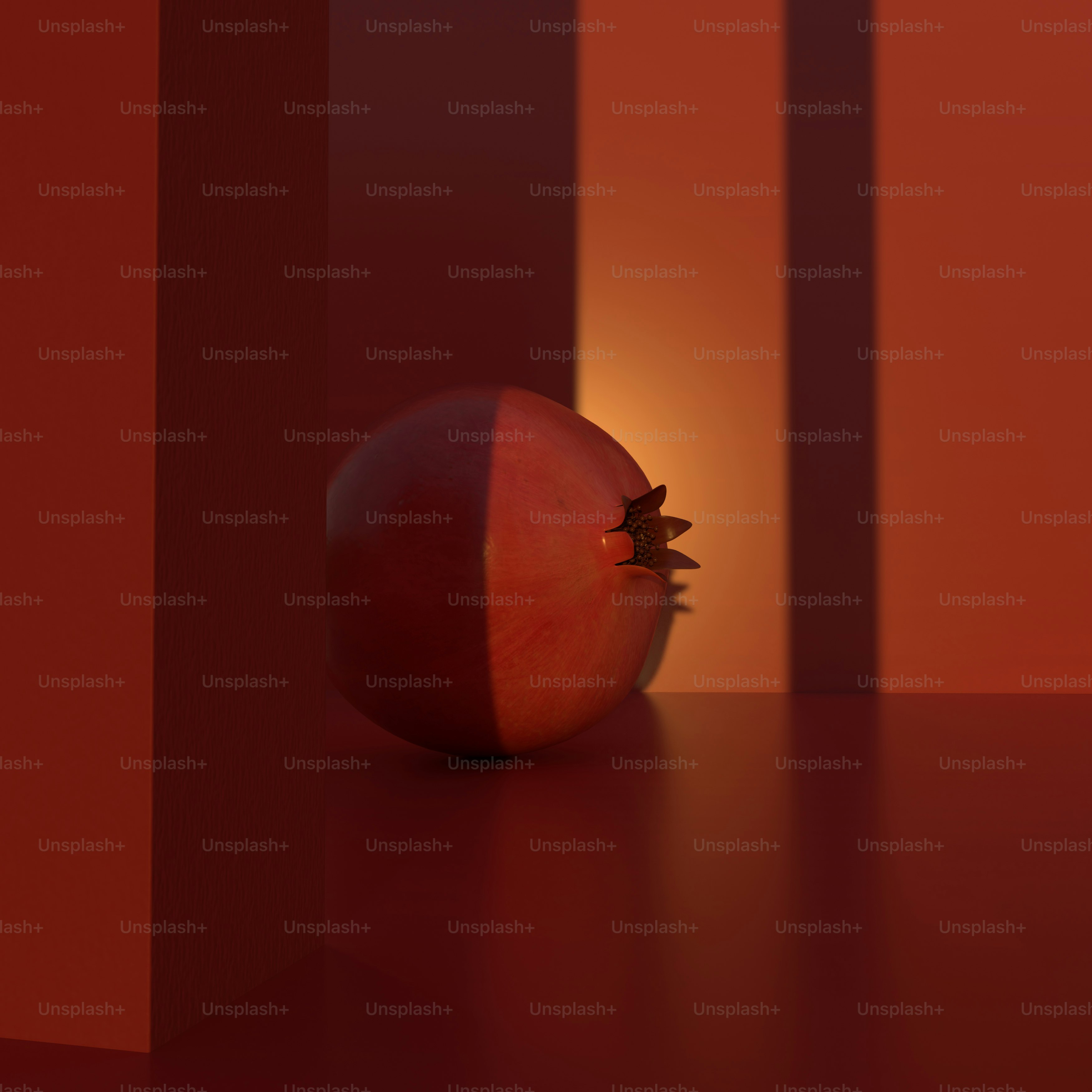 a red apple sitting on top of a table