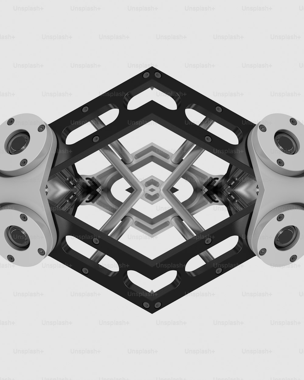 a computer generated image of a hexagonal object