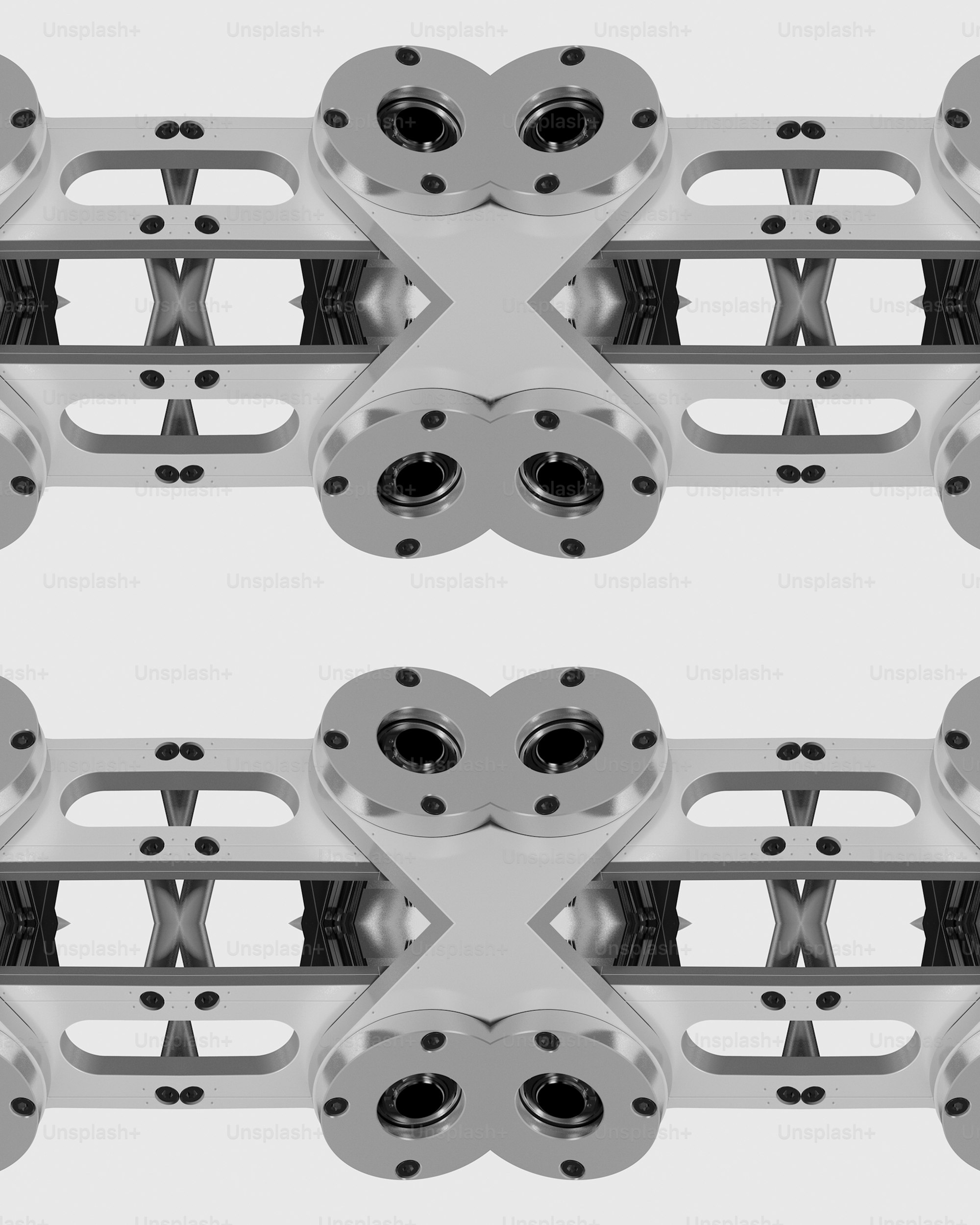 a close up of a metal object on a white background