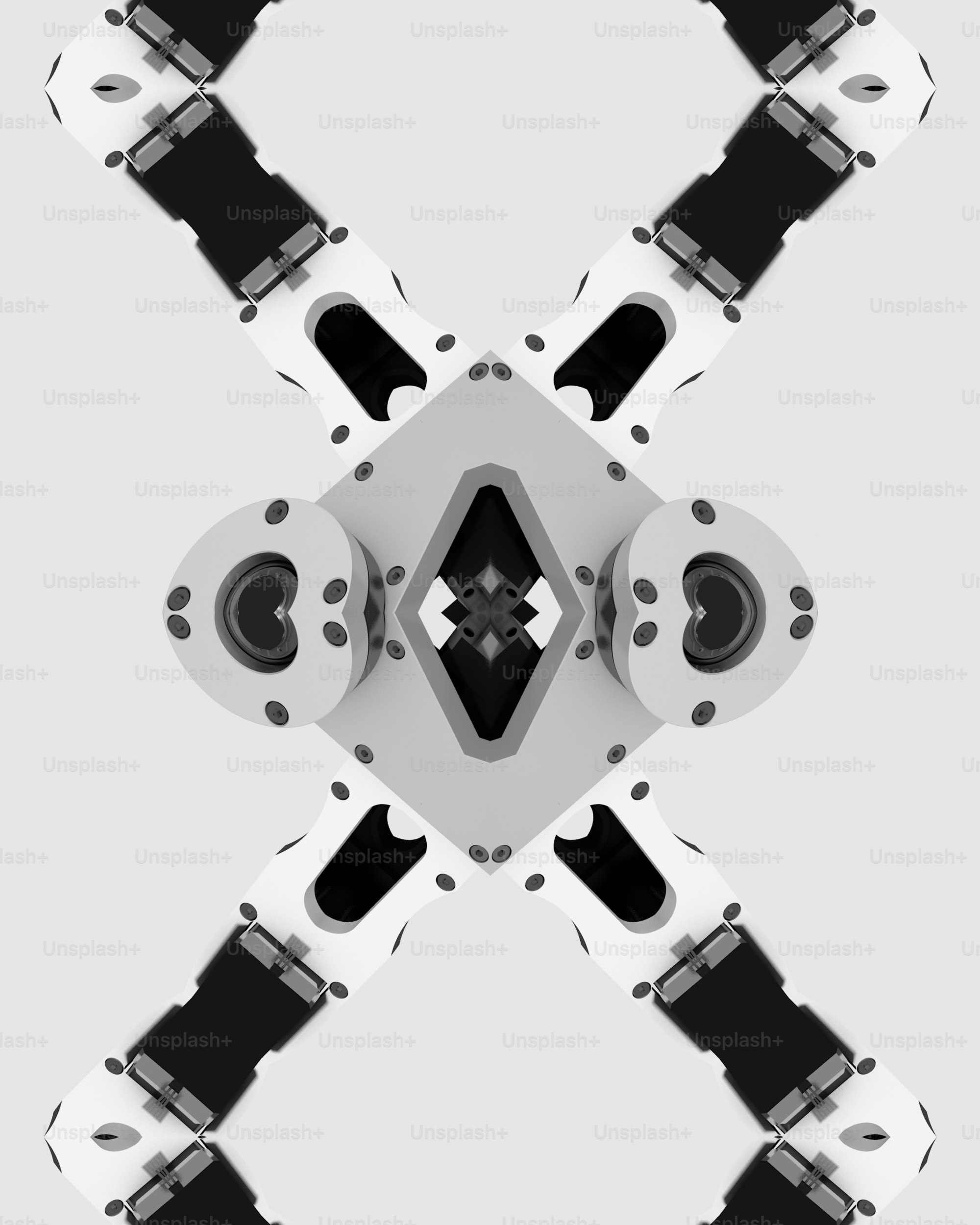 a black and white photo of a machine