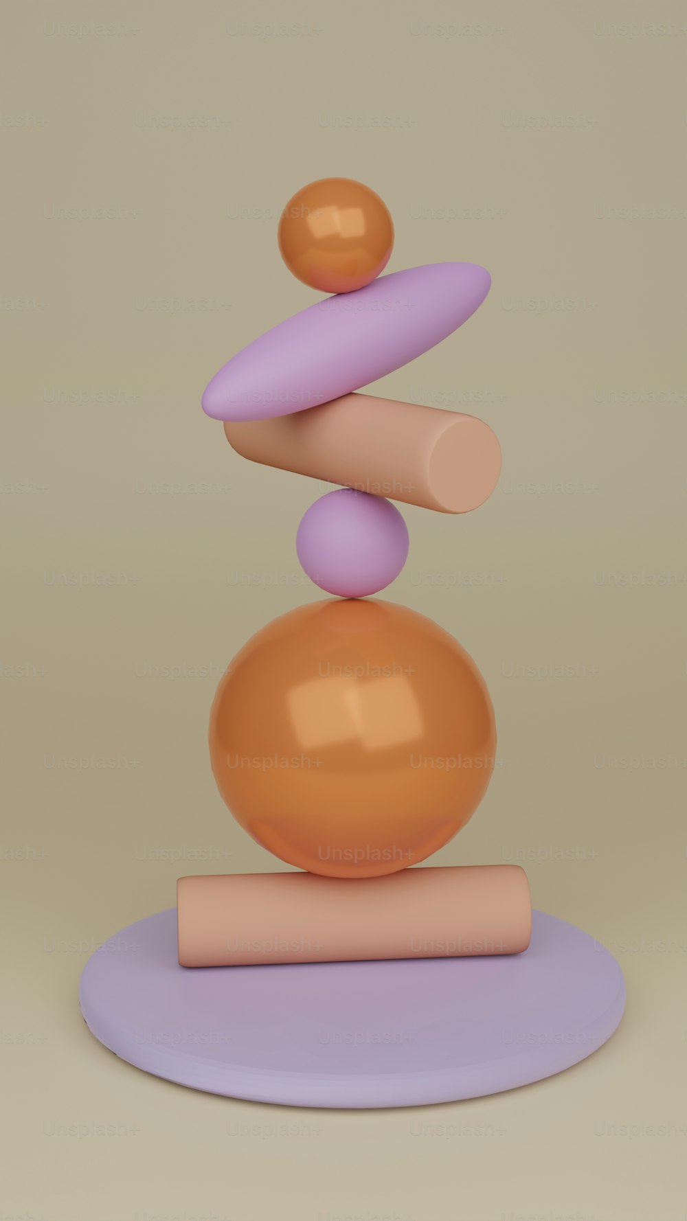 una scultura di una pila di palline una sopra l'altra