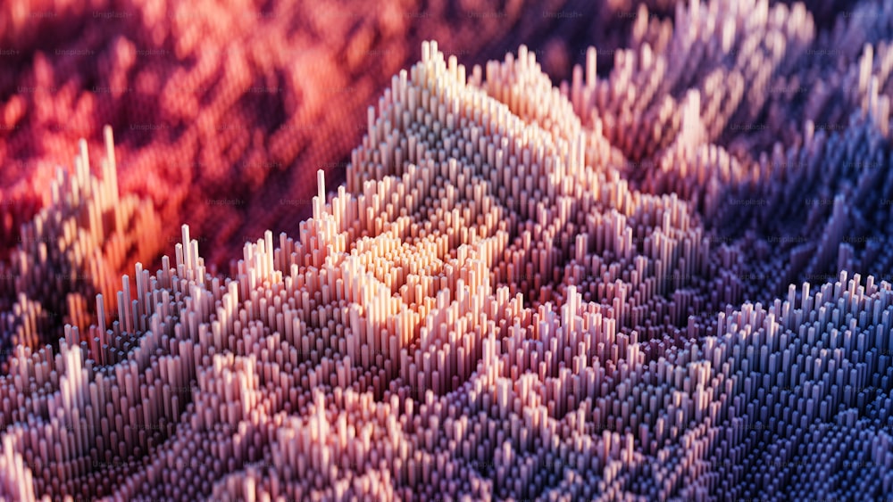 une image générée par ordinateur d’une chaîne de montagnes