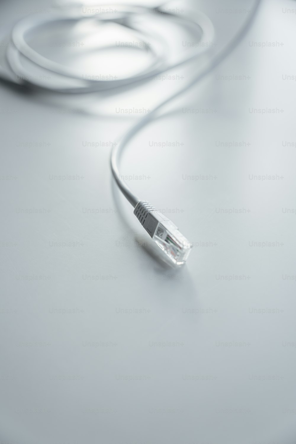 a close up of a cord on a table
