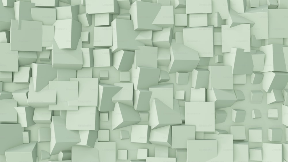 a very large group of white cubes