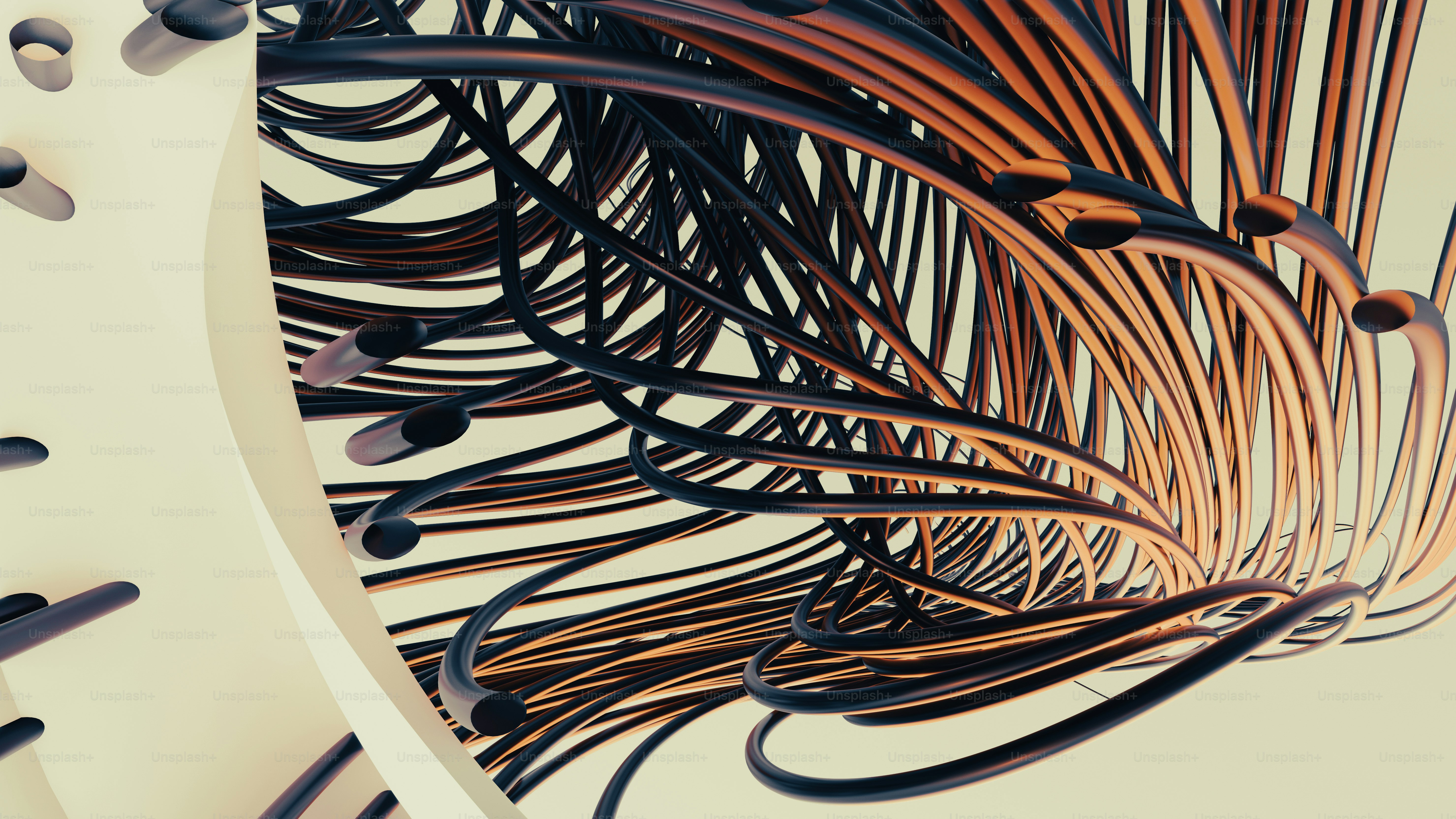 a close up of a bunch of wires