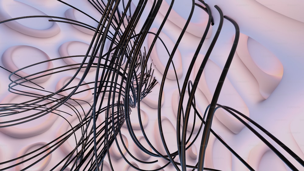 Una imagen generada por computadora de un montón de cables