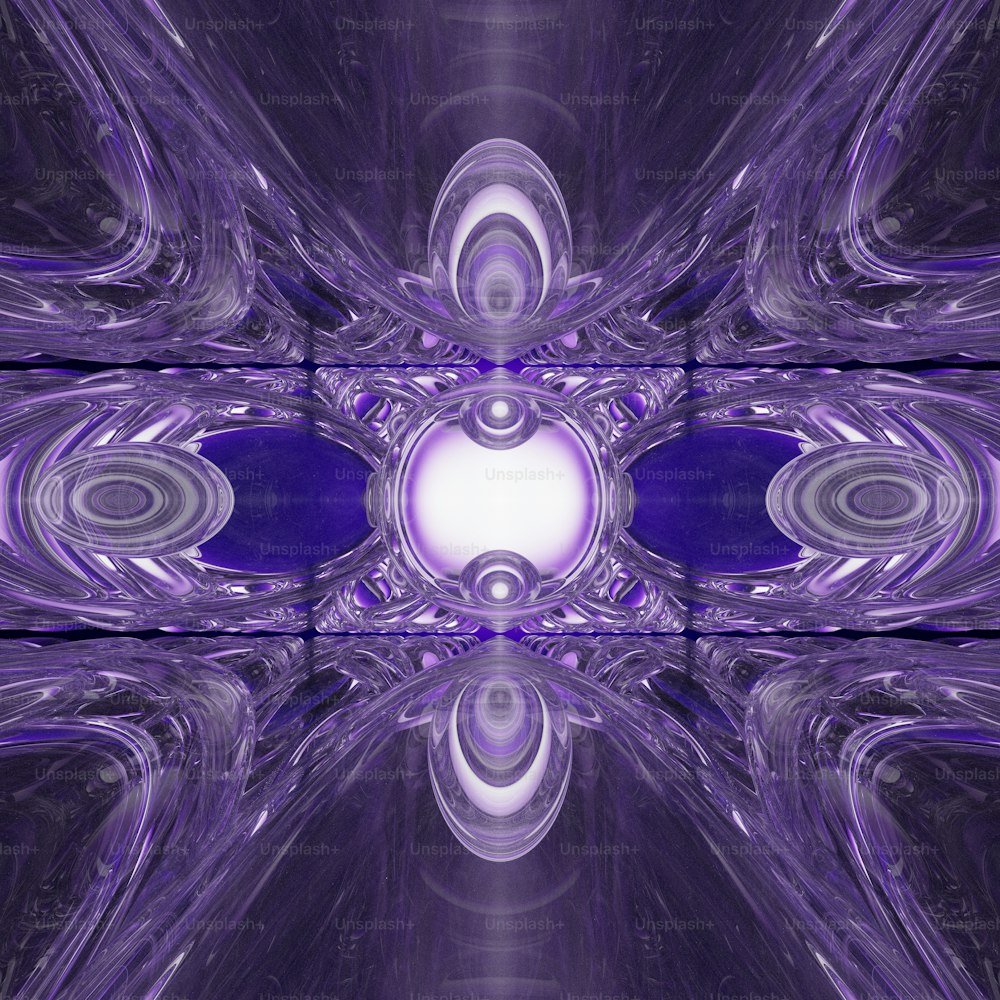 an abstract purple background with a white center