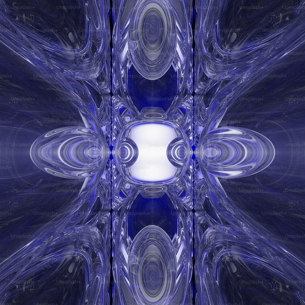 ein computergeneriertes Bild einer blauen Blume