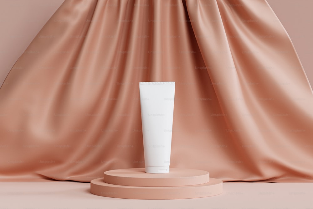 a white vase sitting on top of a stand