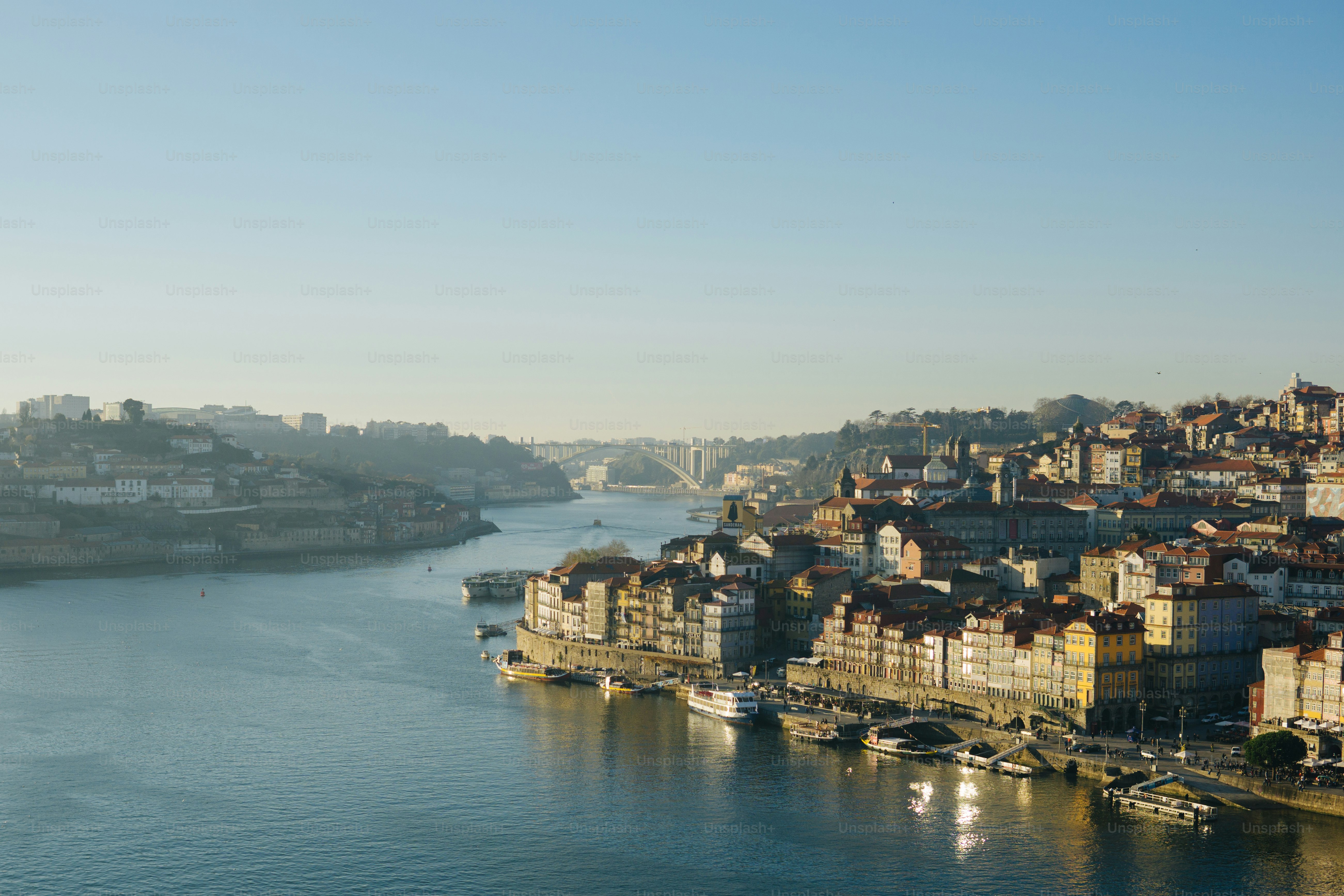 a river that has some boats in it
