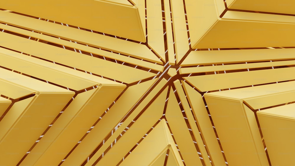 a close up of a large yellow umbrella