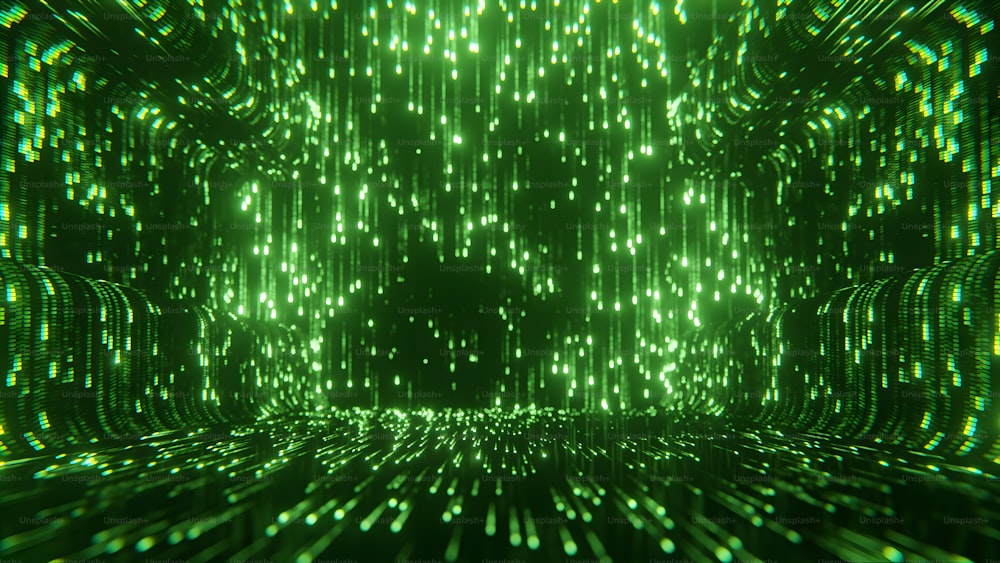 green digital background