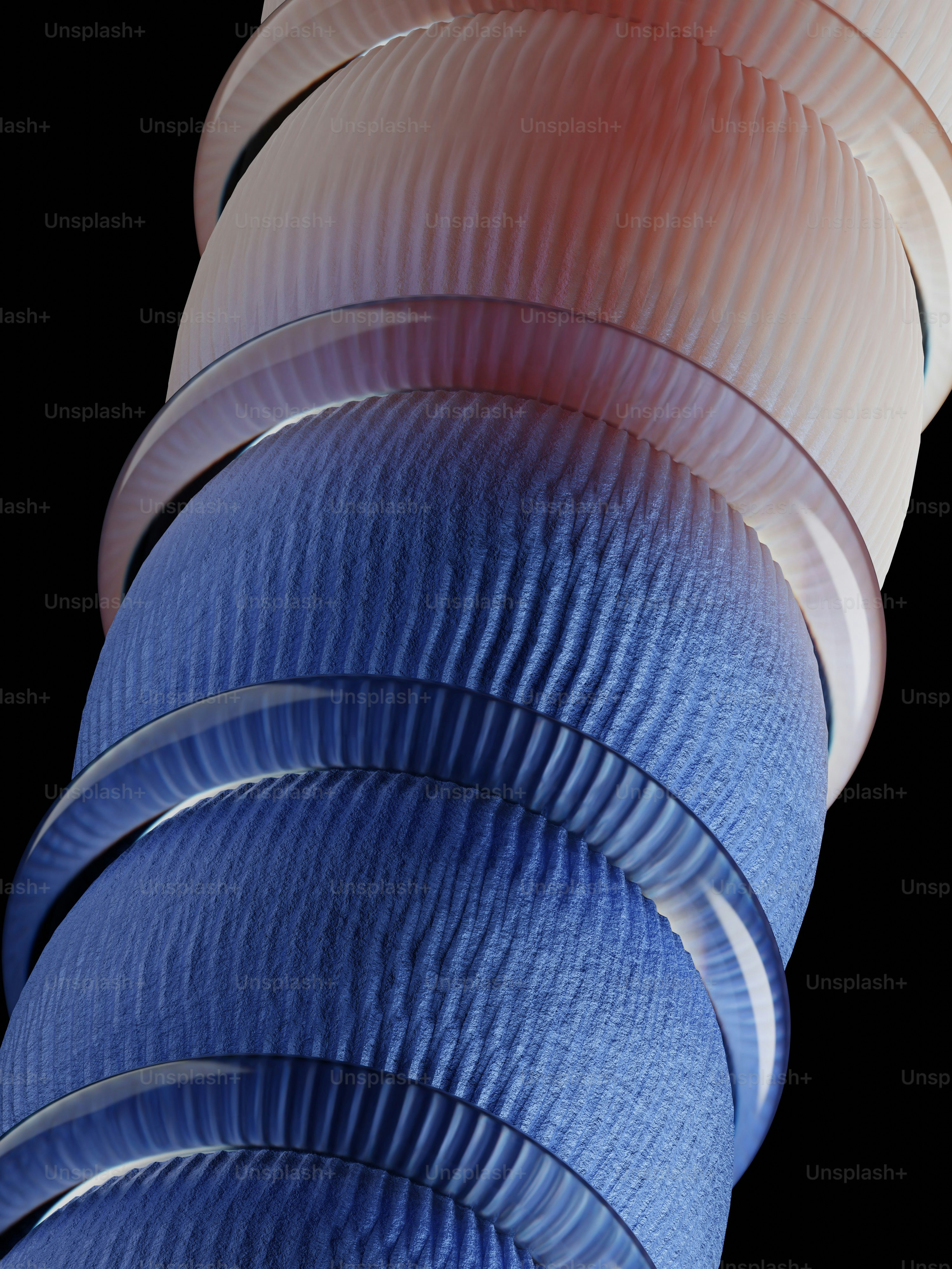 A stack of blue and white plates stacked on top of each other photo ...