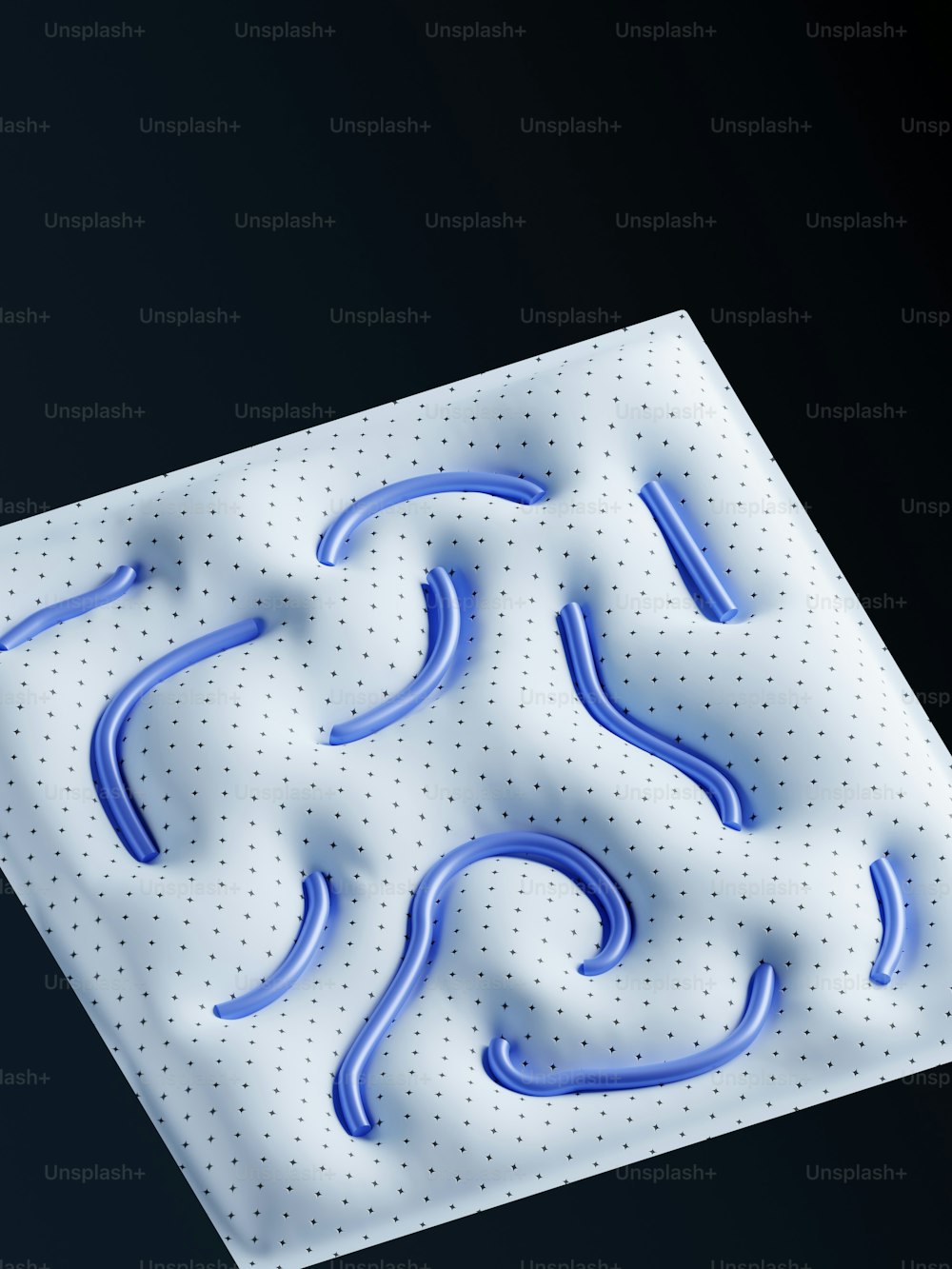 Una imagen 3D de un objeto de forma cuadrada