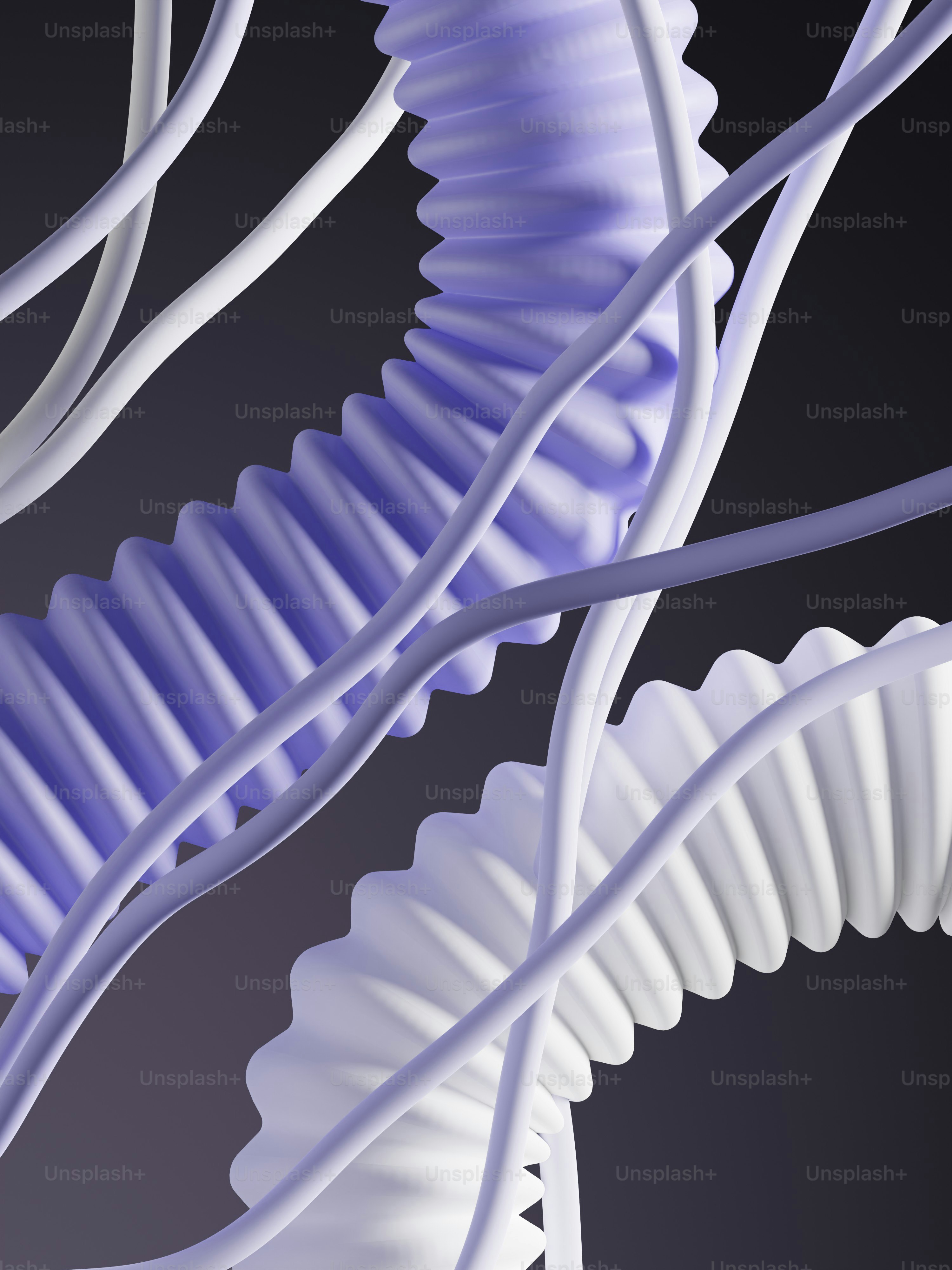 eine Nahaufnahme eines Bündels weißer Drähte