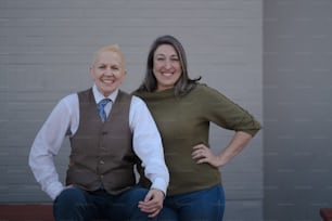 a man and a woman posing for a picture