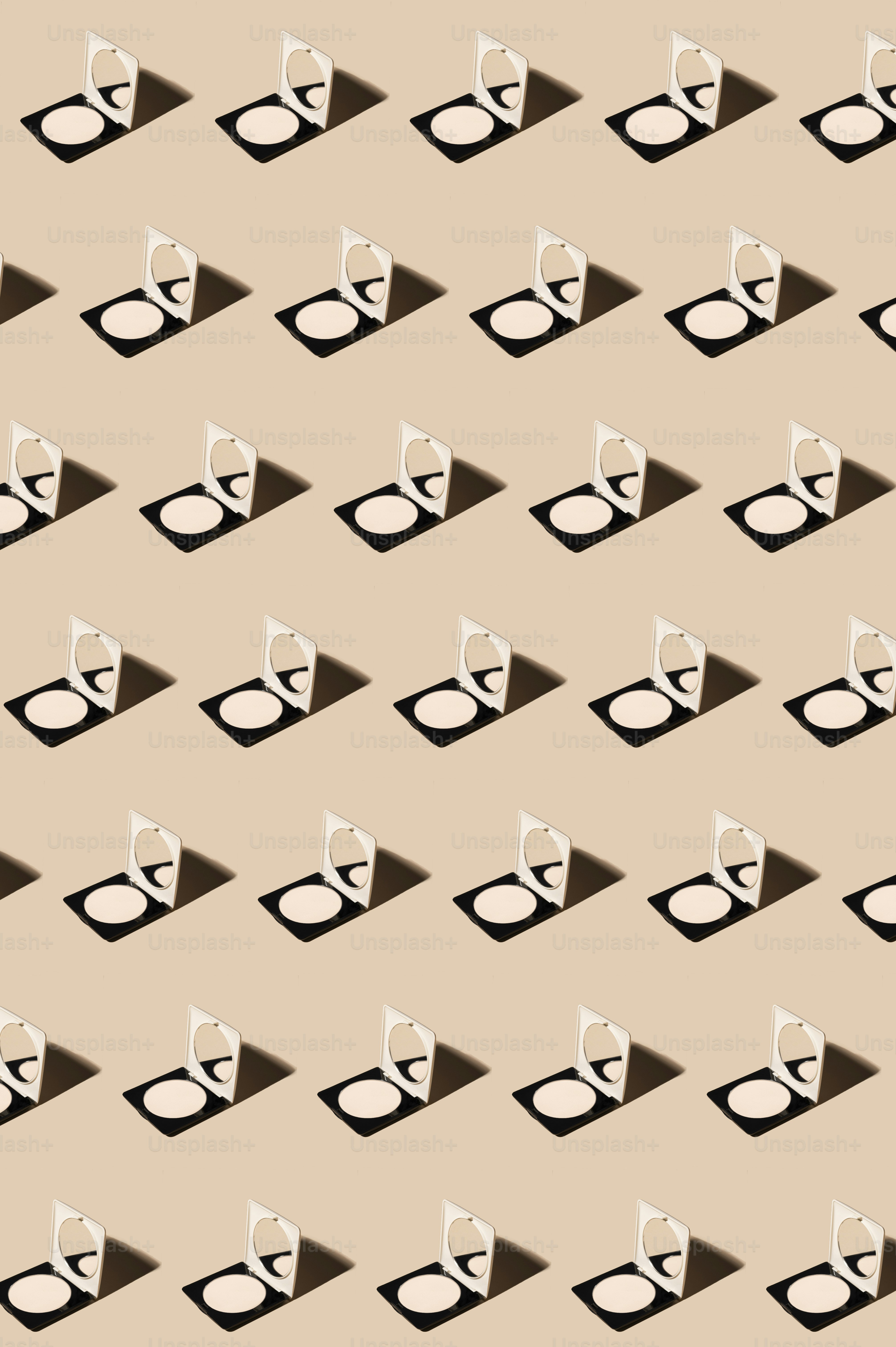 A pattern of glasses and music notes on a beige background photo