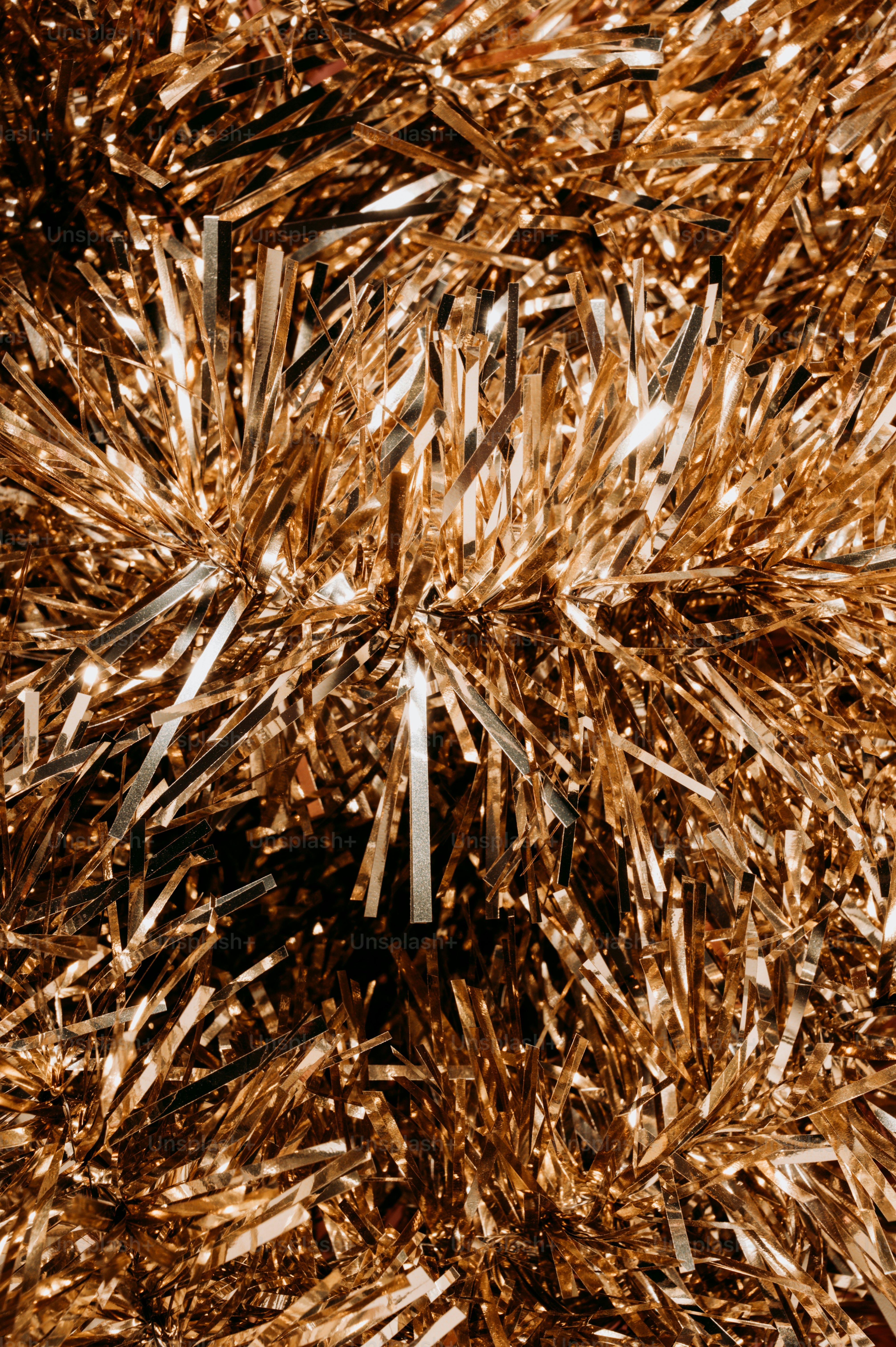 Eine Nahaufnahme eines Bündels Lametta