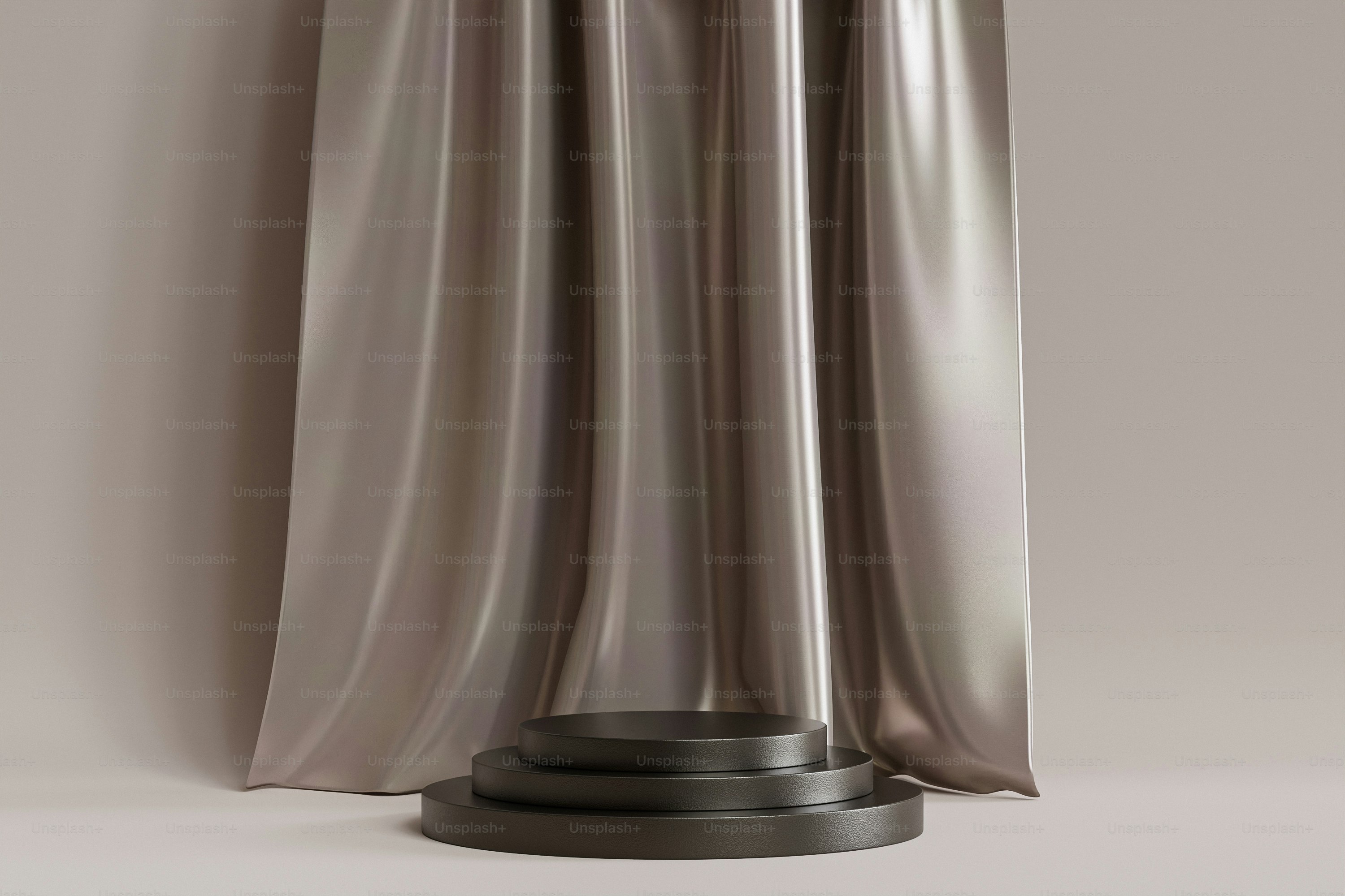 a black and white photo of a curtain