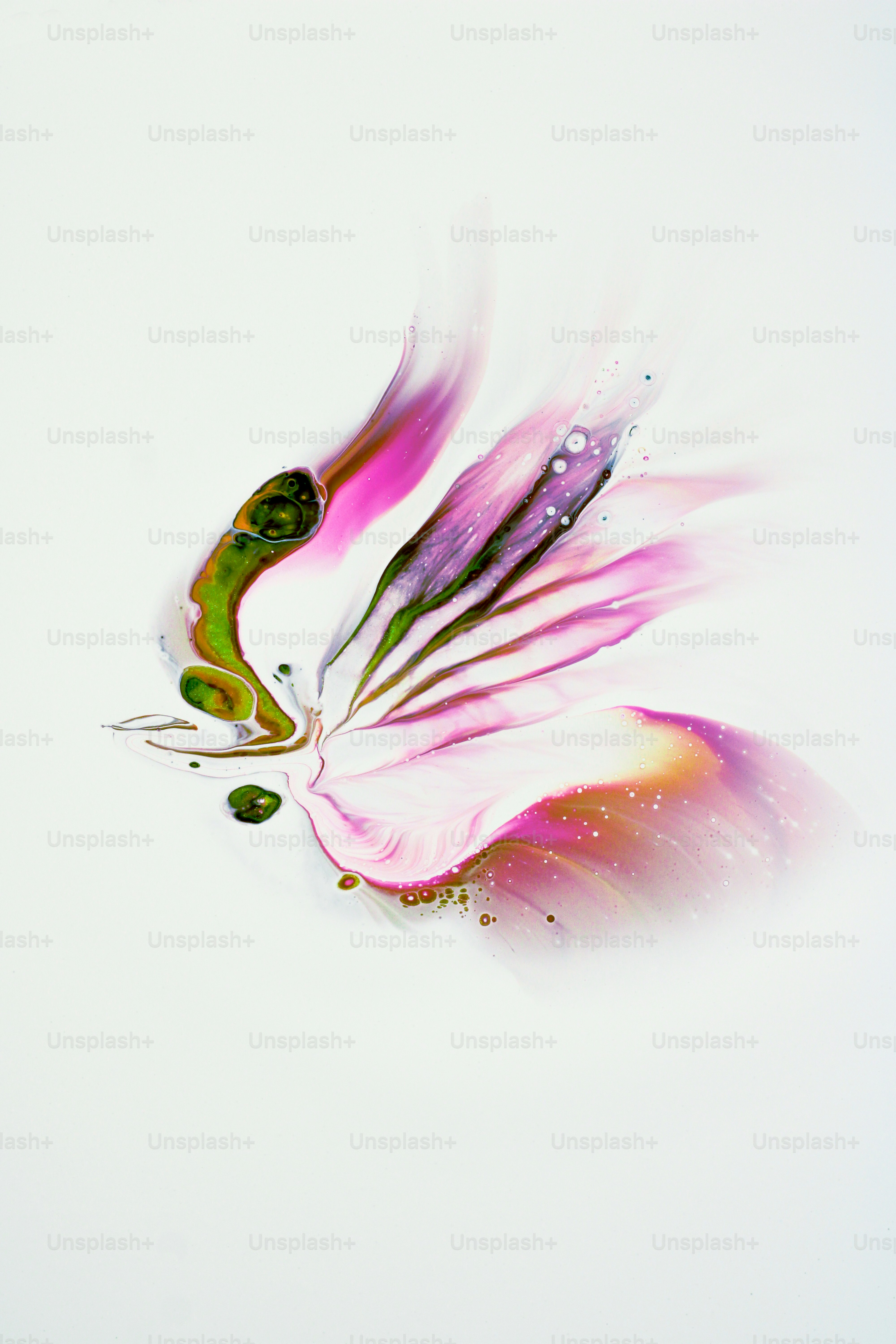 una flor rosa con gotas de agua