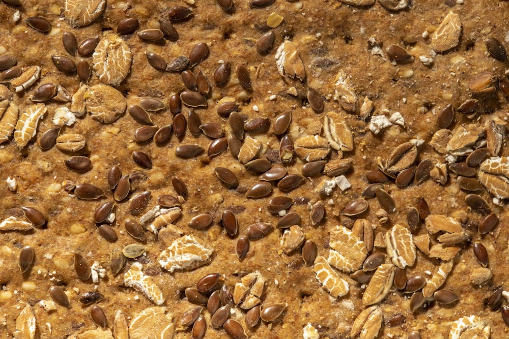 a close up of a mixture of nuts