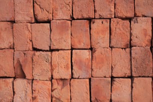 a close up of a brick wall made of bricks