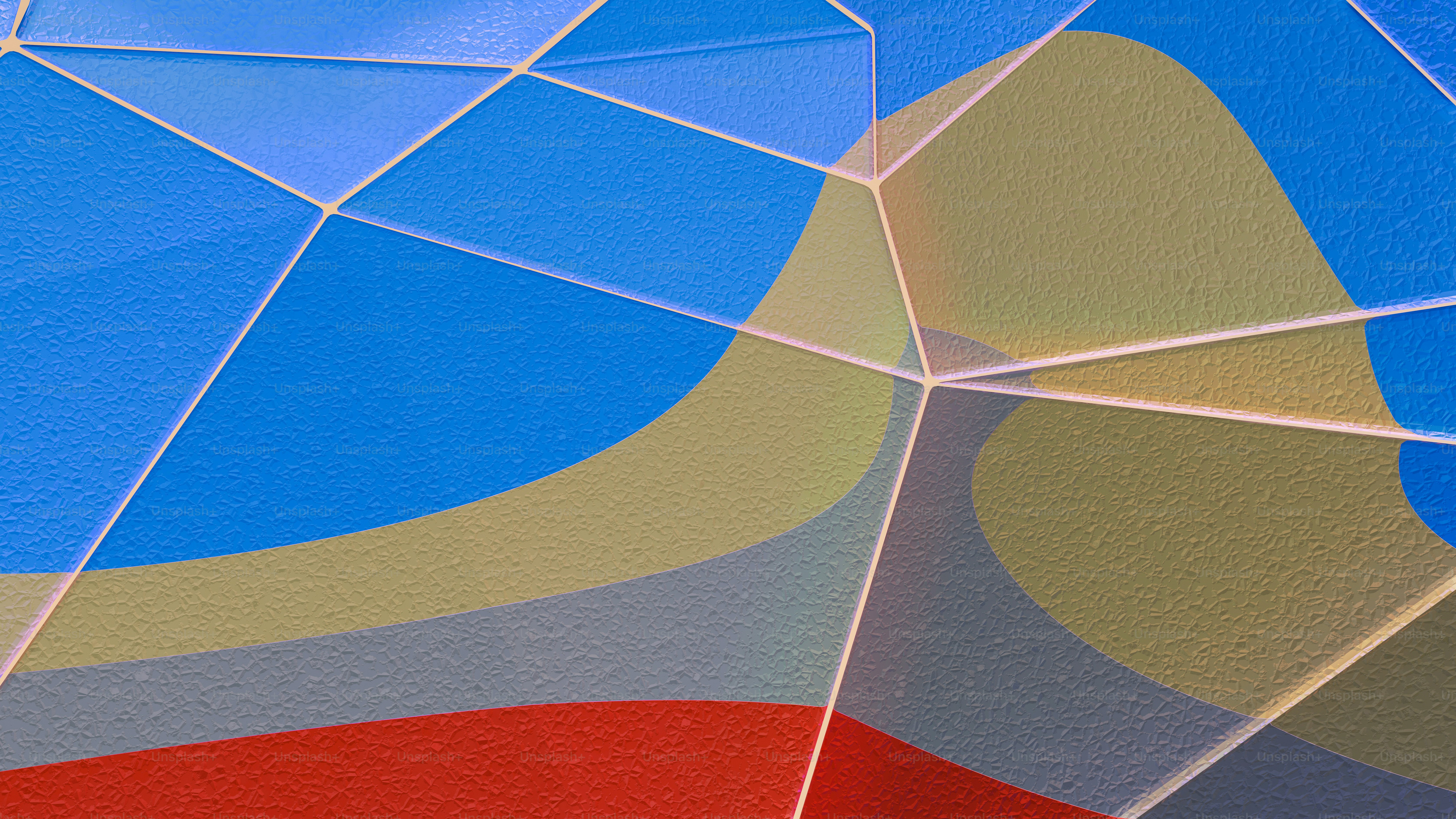 Close-up payung biru dan merah