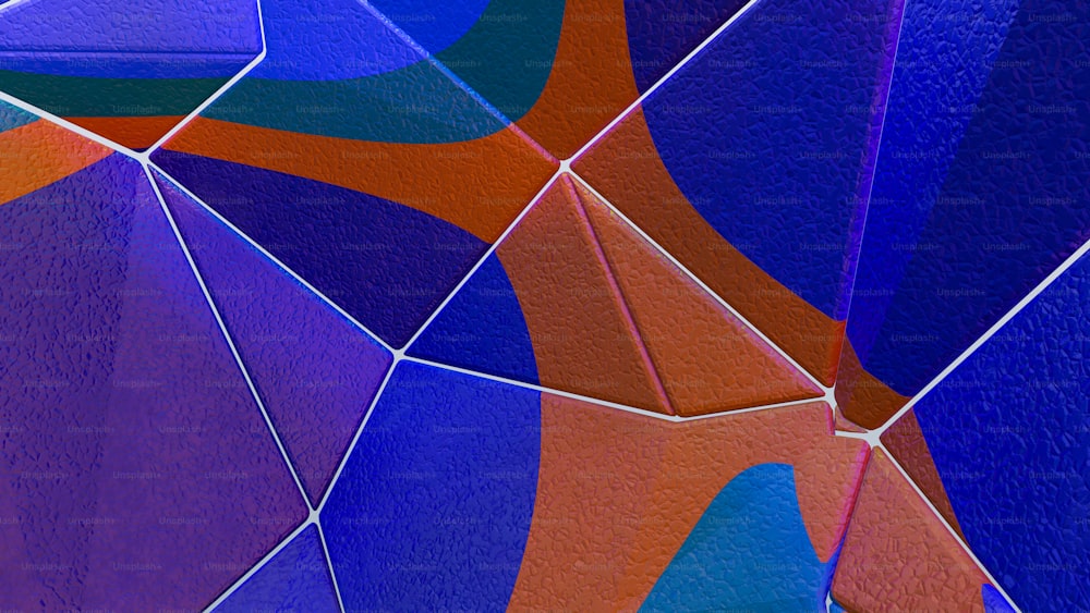 a close up of a wall with a colorful design on it