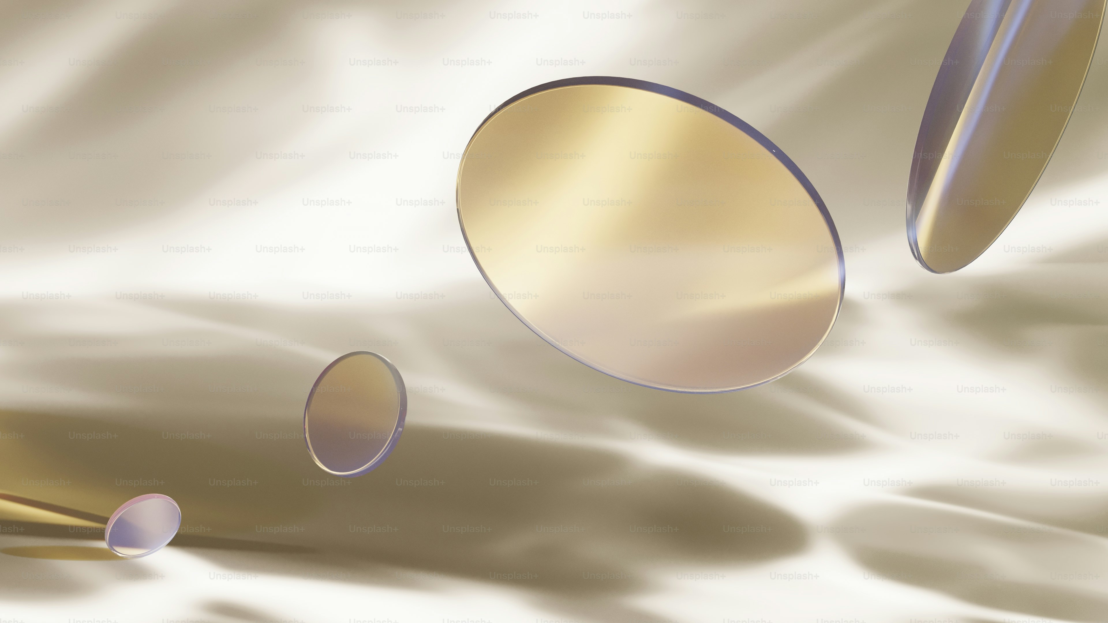 Eine Gruppe von Objekten, die in der Luft schweben