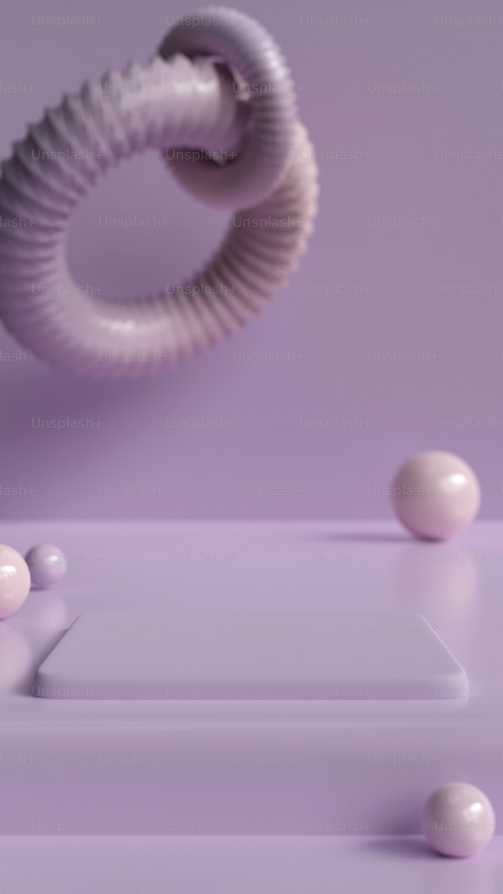 a purple wall with a white object on top of it