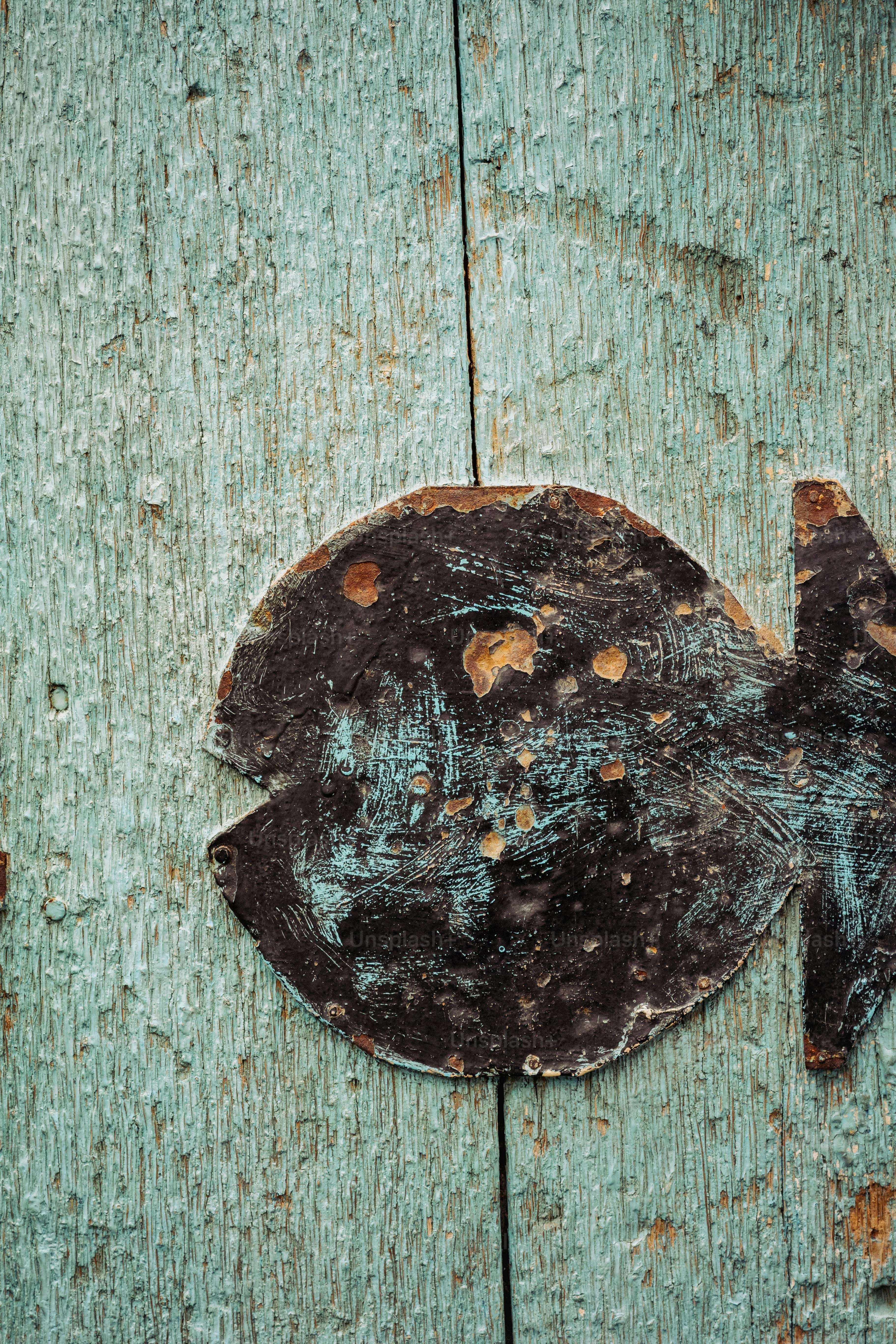 a piece of wood that has a fish on it