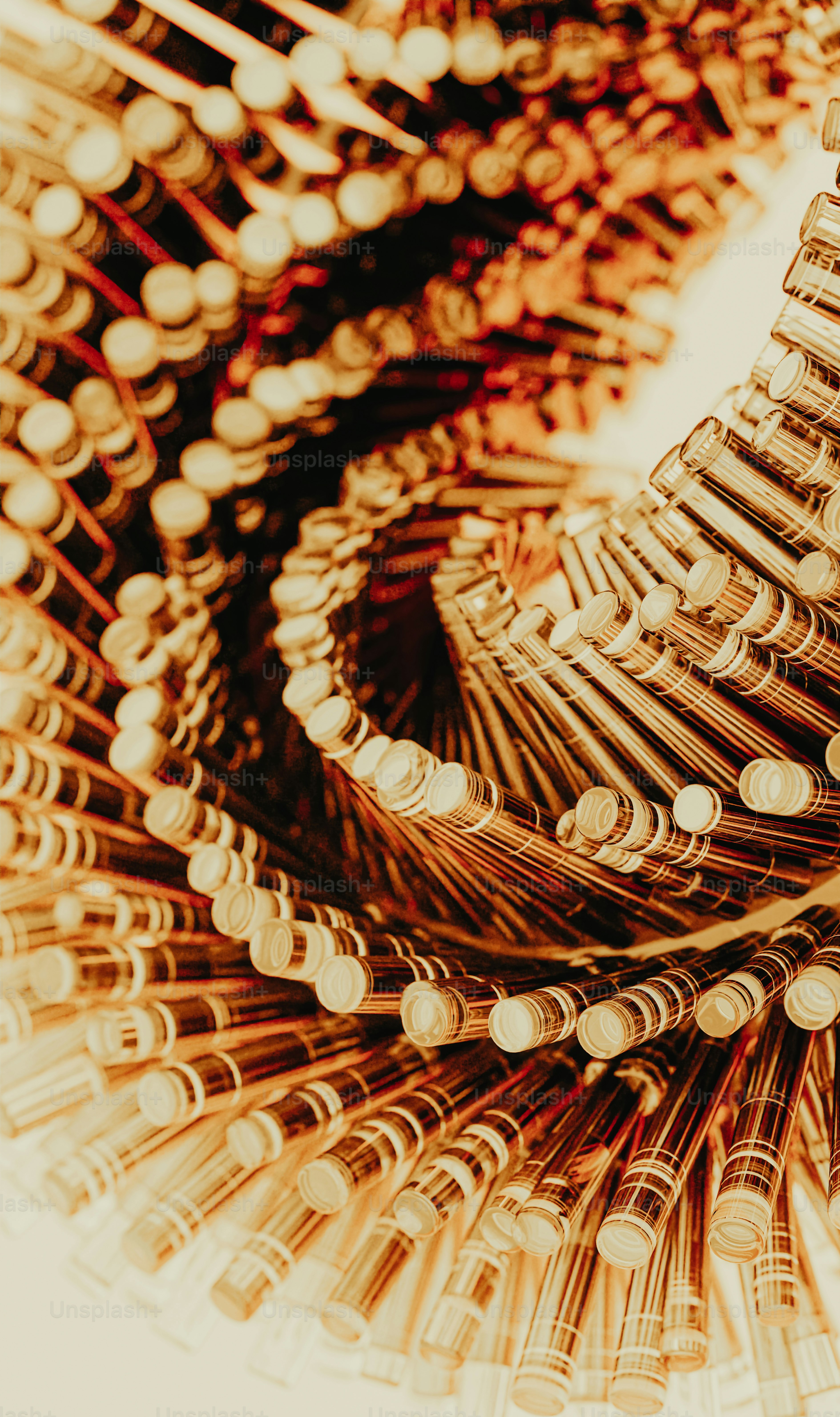 a close up of a bunch of metal objects