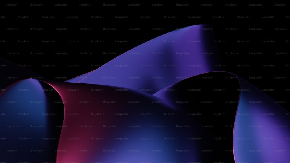 a black background with purple and red shapes