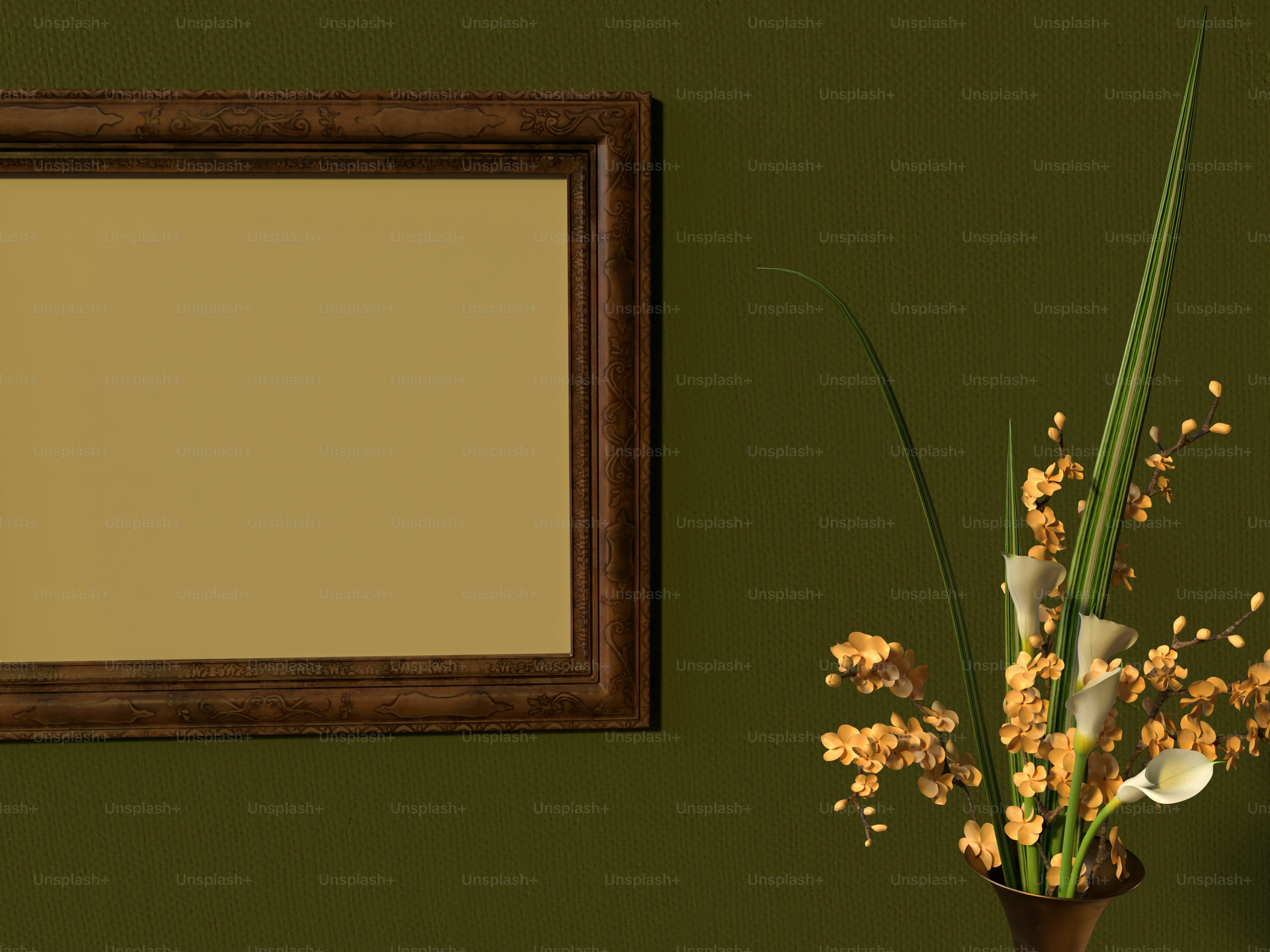 a vase filled with flowers next to a mirror