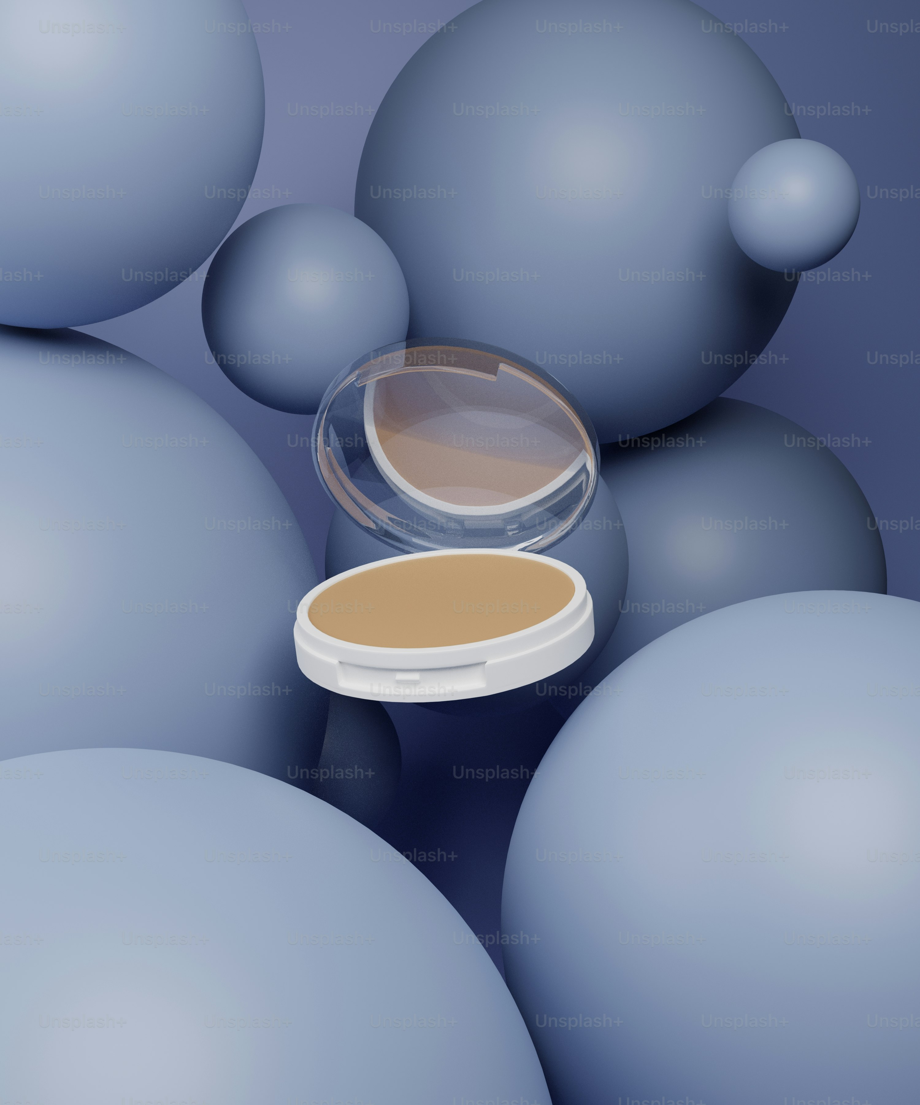 a white container with a lid sitting on top of a table