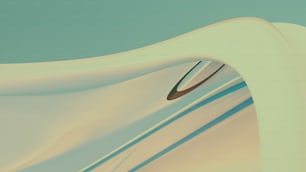un'immagine generata al computer di un oggetto bianco curvo