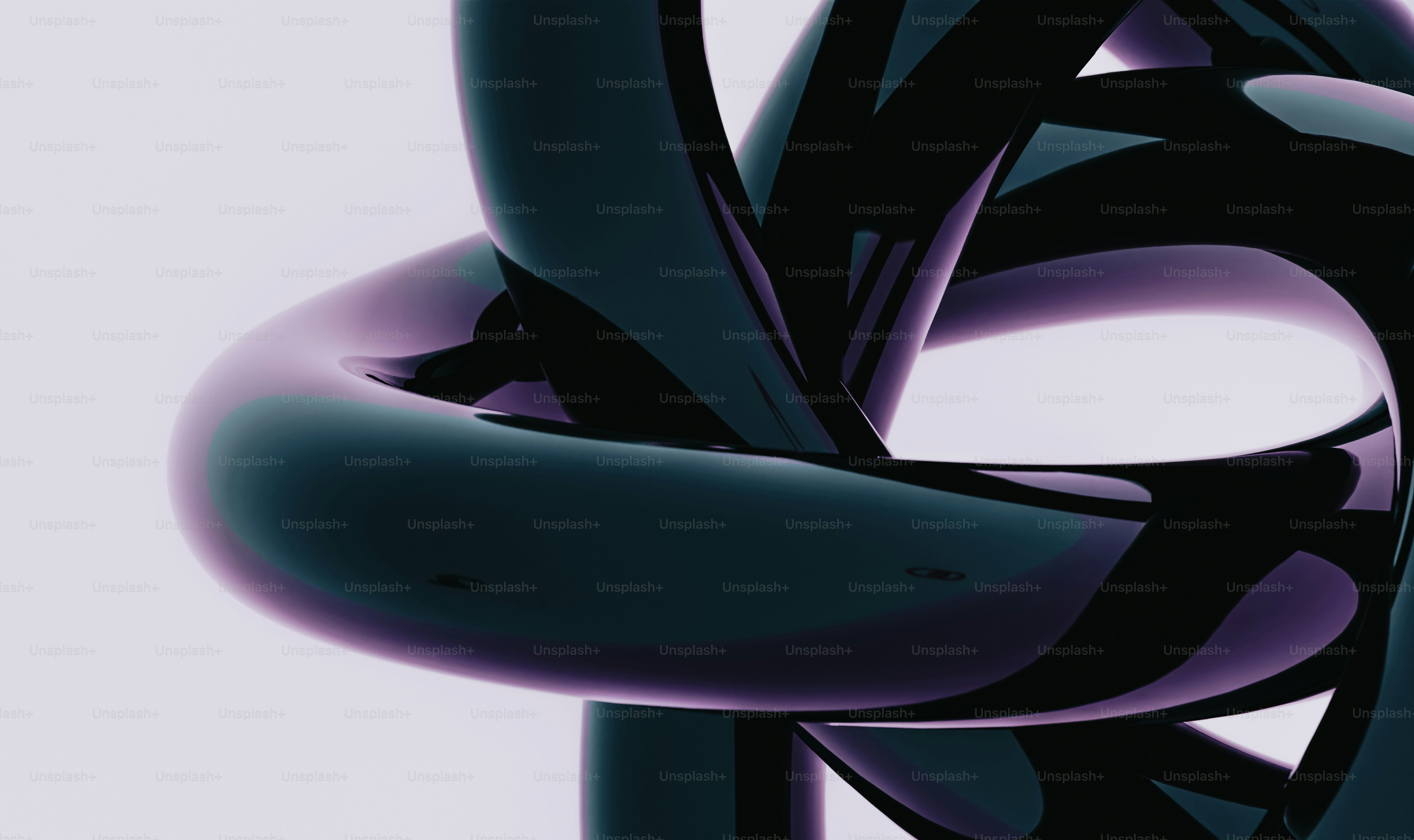Una fotografía abstracta de un objeto púrpura y negro