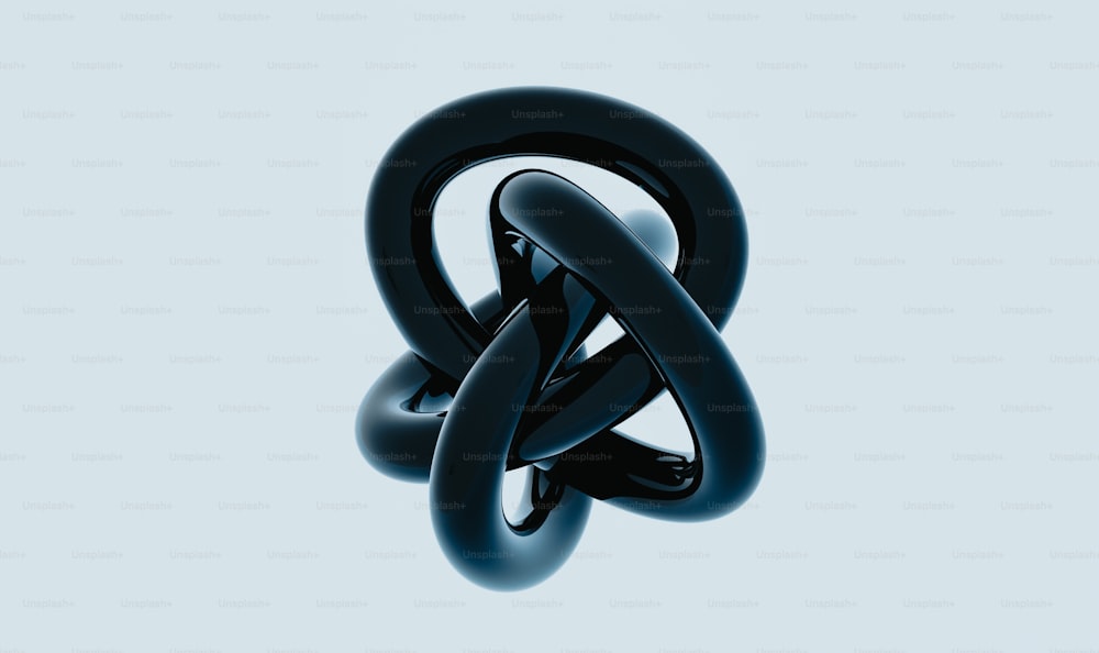 ein schwarzes Objekt mit einem Knoten in der Mitte