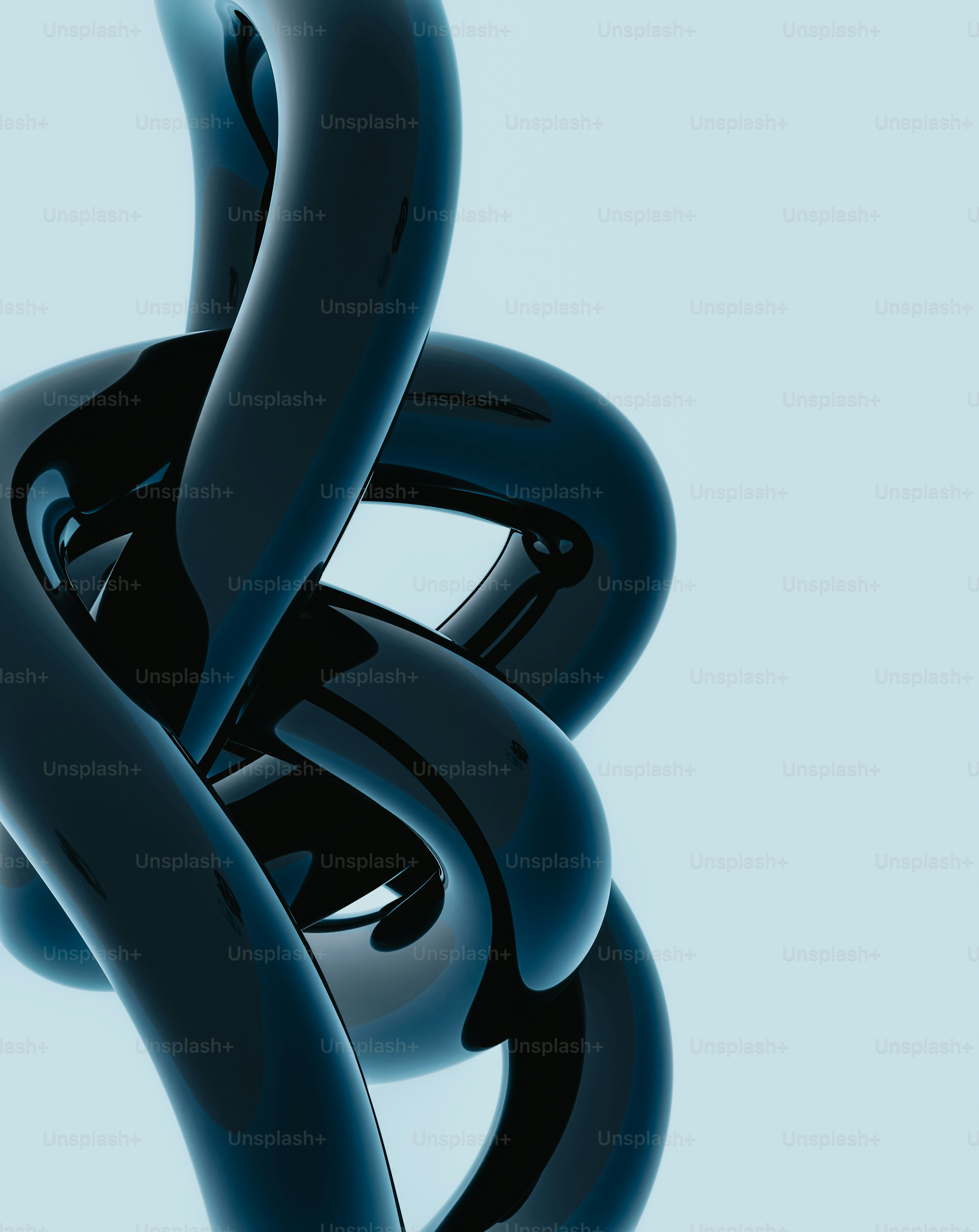 Una foto abstracta de un objeto azul y negro