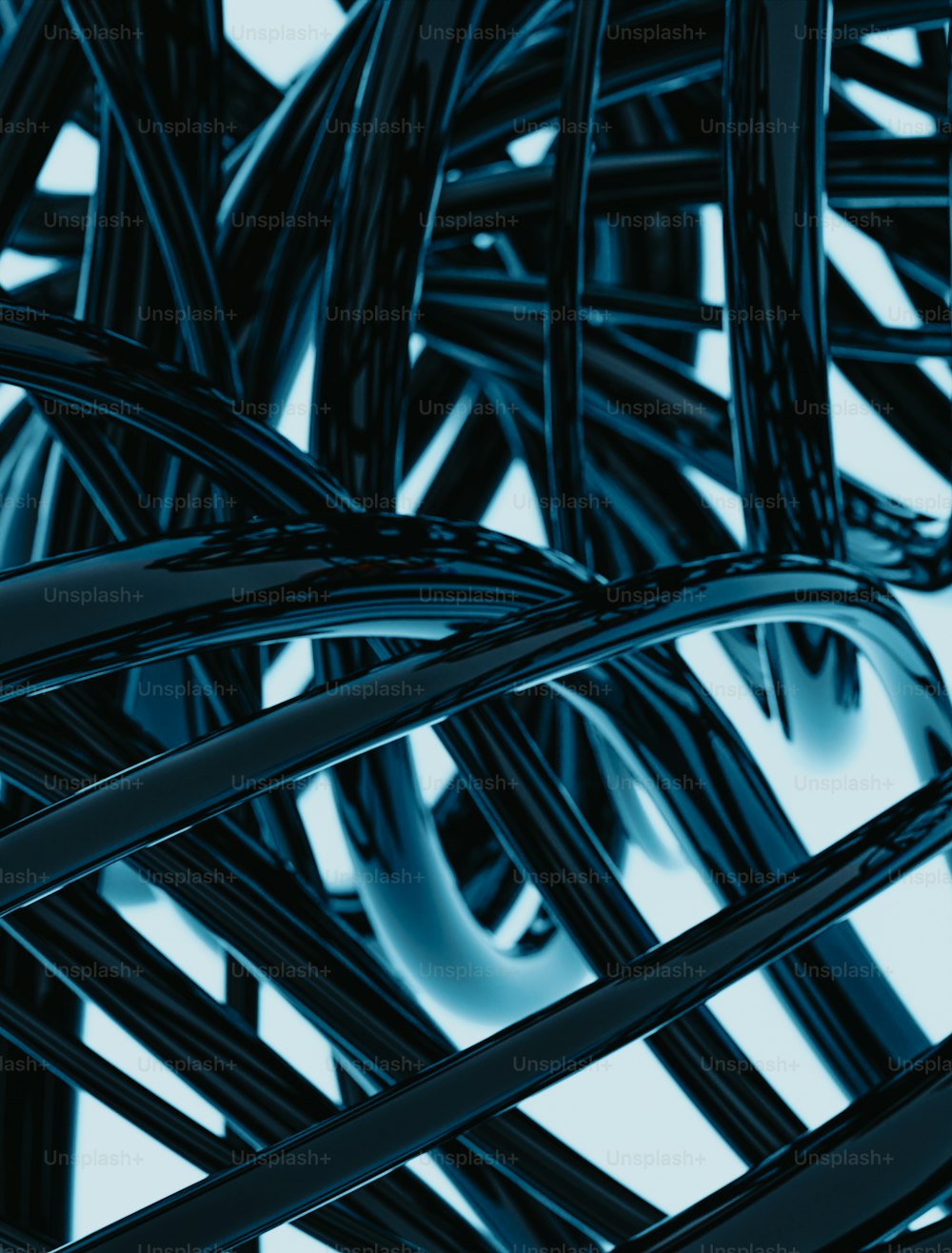 um close up de um monte de fios de metal
